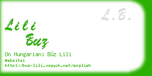 lili buz business card