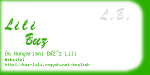 lili buz business card